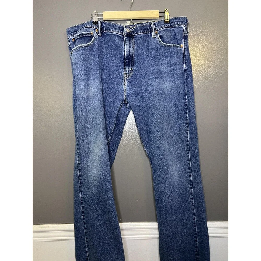 Levis 527 Jeans Mens 42x32 Blue Slim Bootcut Stretch Denim Medium Wash Pants
